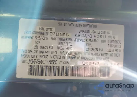 2018 Mazda Cx-5 Sport from USA, damaged, VIN JM3KFABMXJ1455650